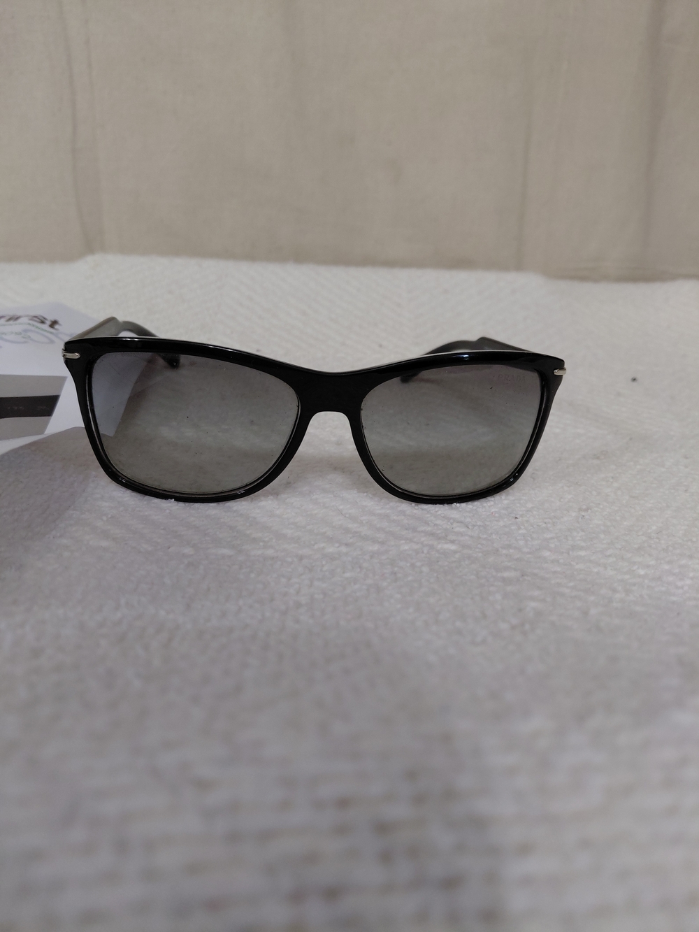 Prada Black Sunglasses with Gray Gradient Lenses